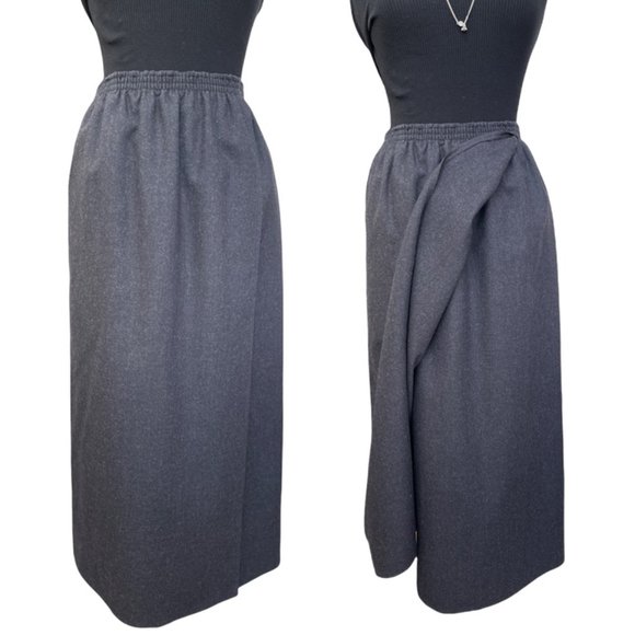 Dresses & Skirts - Vintage 90' Harve Benard by Benard Holtzman Gray Wool Skirt Women's size…